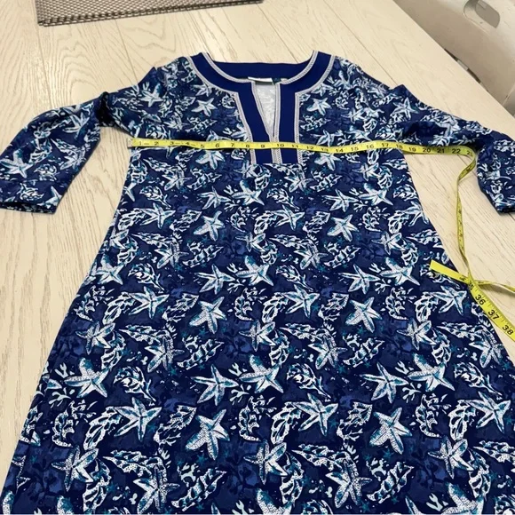 Cabana Life Blue and White Floral Coverup Dress - Picture 9 of 13